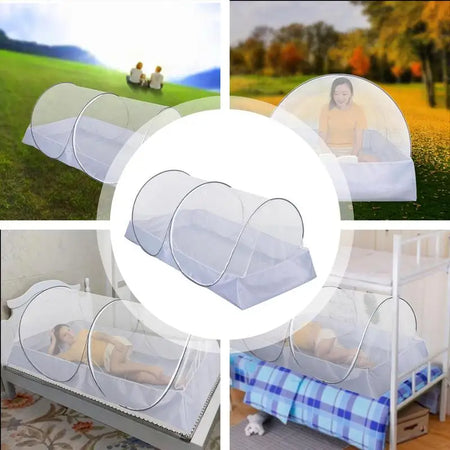 Foldable Mosquito Net Tent for Single Bed &ndash; Portable Outdoor Fly Net