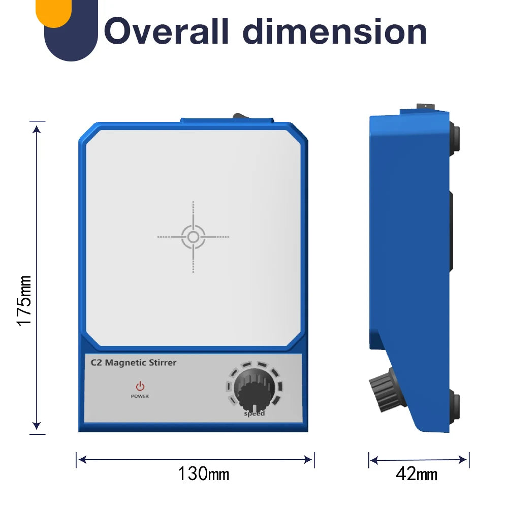 Magnetic Stirrer Mixer C2 &ndash; Adjustable Speed Up to 2500 RPM