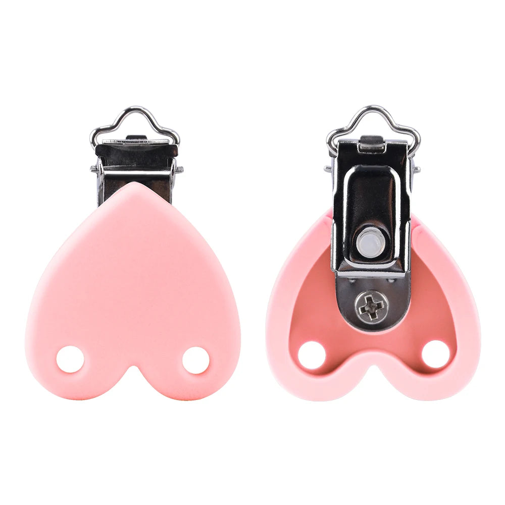 Lofca 5-Pack Silicone Baby Pacifier Clips - Safe &amp; Stylish Teething Gifts H-rose Quartz