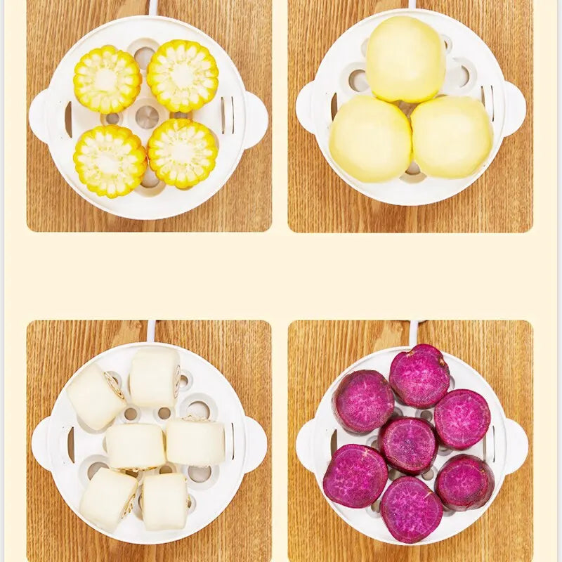 220V Multifunctional Electric Egg Boiler | Double Layer Egg Cooker &amp; Steamer