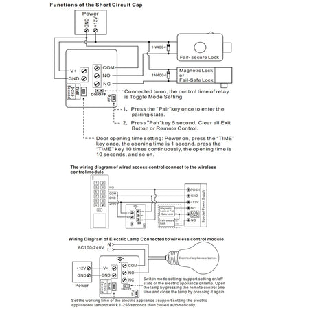 RC-100 Access Control Wireless Remote Kit &ndash; Variable Delay