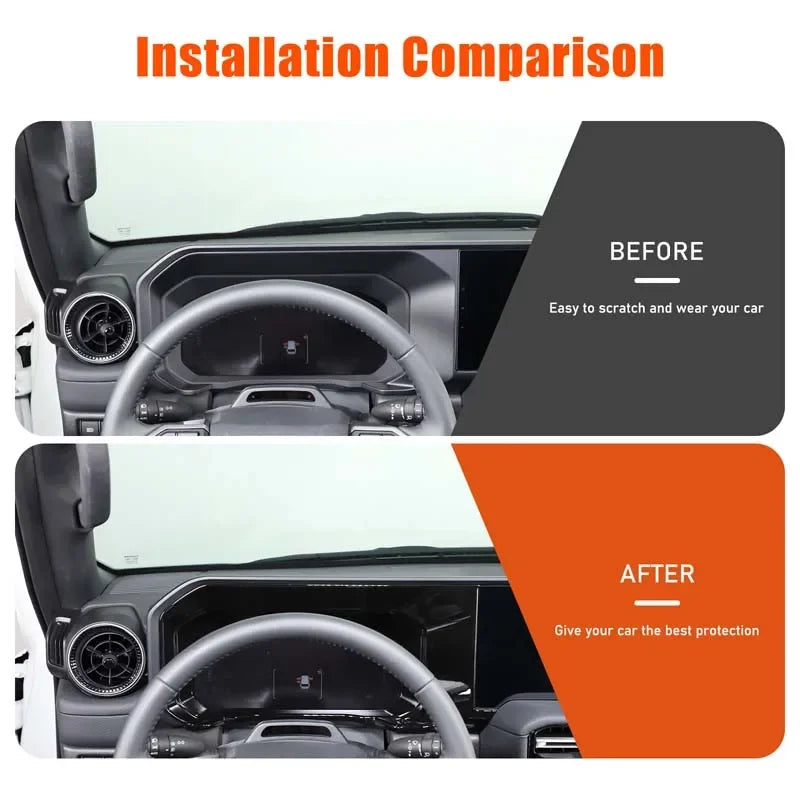 Наклейка на рамку панели приборов Toyota Land Cruiser Prado 250 ABS