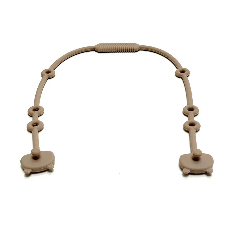 Baby Pacifier Chain &ndash; Anti-Drop Silicone Design light brown
