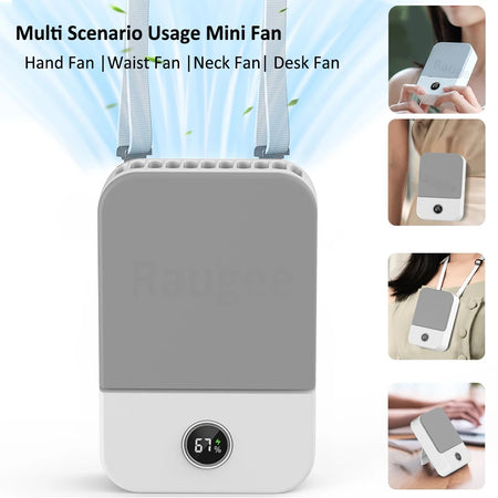 Raugee Portable Waist Clip Fan - USB Rechargeable Compact