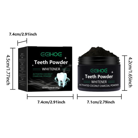 eelhoe Activated Coconut Charcoal Tooth Powder &ndash; Deep Cleaning Oral Hygiene 1PCS
