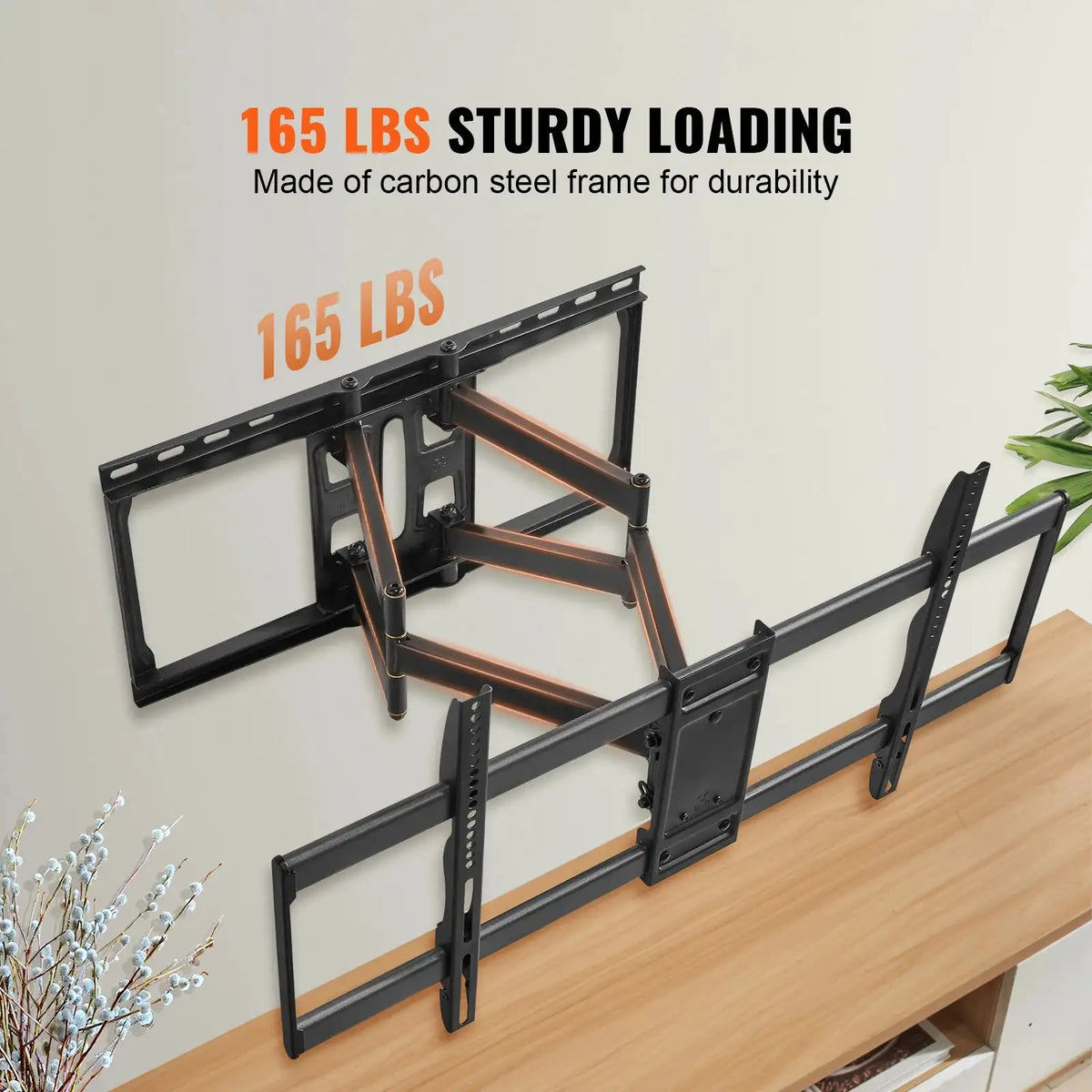 Full Motion TV Wall Mount For 26 To 90 Inch TVs