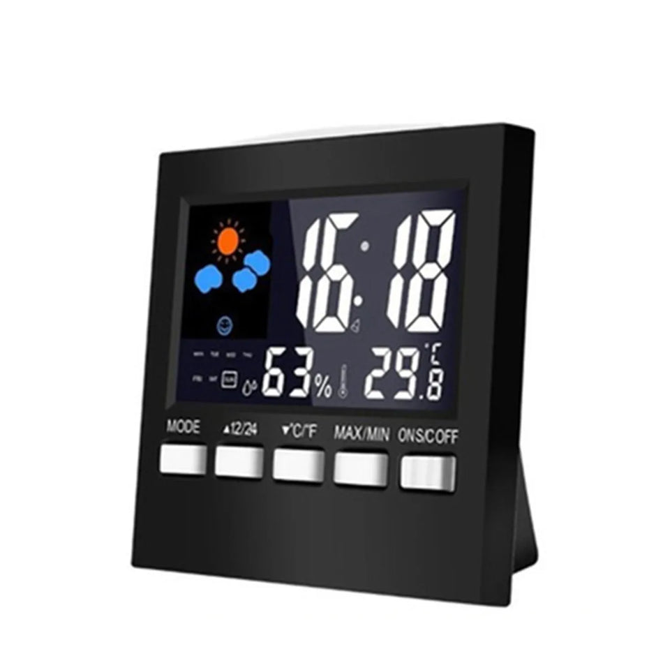 Temperature Humidity Alarm Clock &ndash; Colorful LCD Backlight Default Title