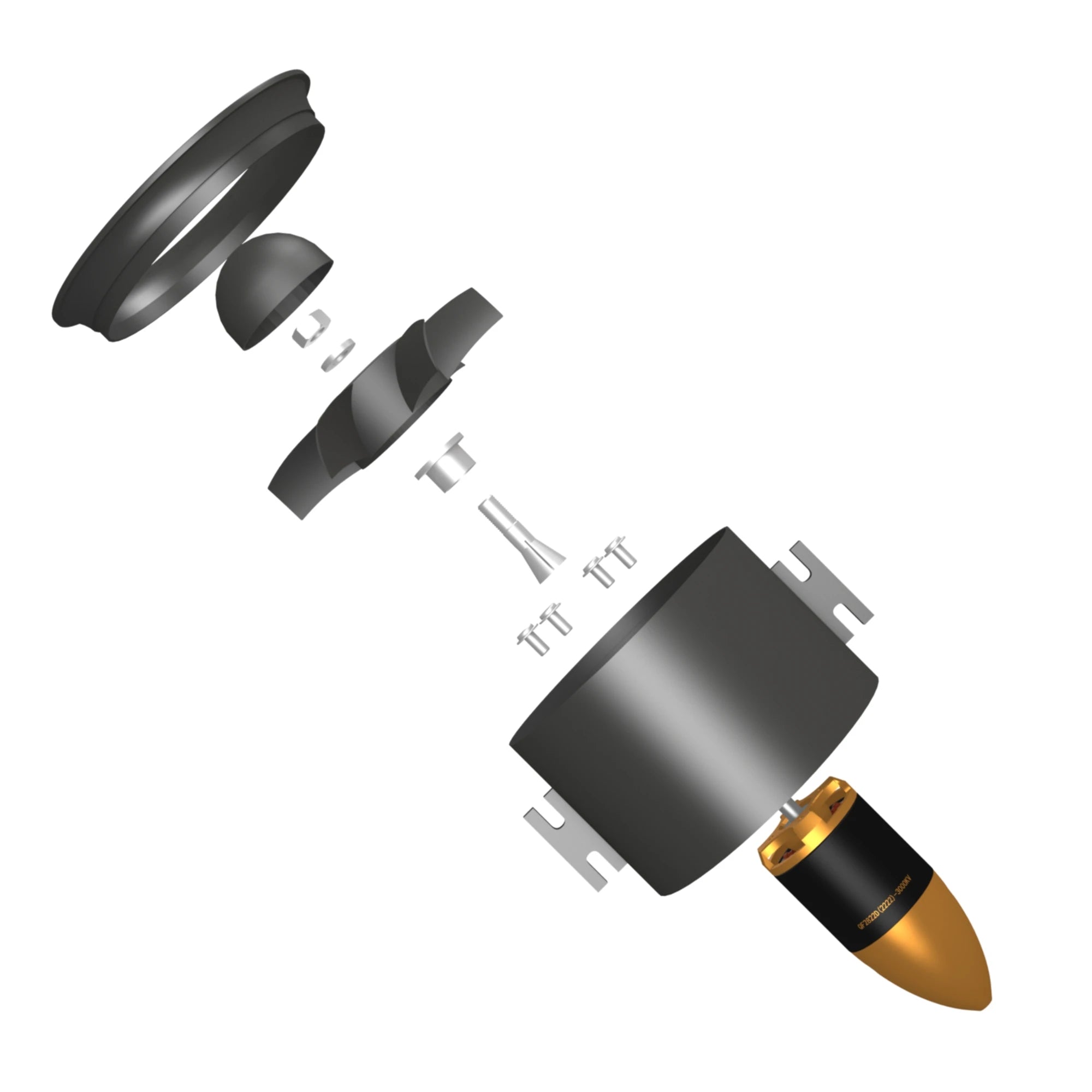 QX-MOTOR 70mm EDF Ducted Fan 6 Blades &ndash; 3000KV Brushless