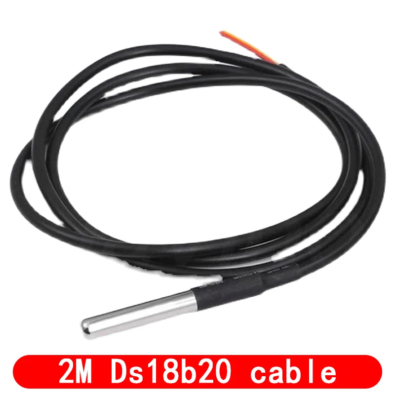 DS18B20 Temperature Sensor Module Kit &ndash; Waterproof Stainless Steel Probe 2M Ds18b20 cable