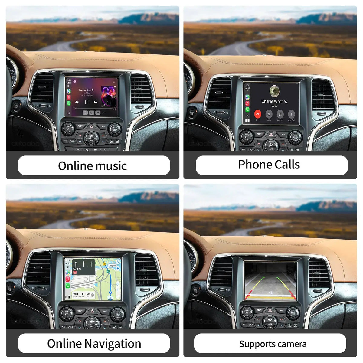 AUTOABC New Upgrade Wireless CarPlay Android Auto For Dodge Challenger Chrysler 300C Jeep 2014-2019 Year MuItimedia Decoder Box by InterCyprus Trading Ltd