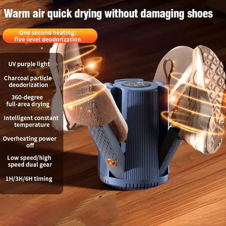 Shoe Dryer 2 Pairs Foldable Portable UV Sterilization