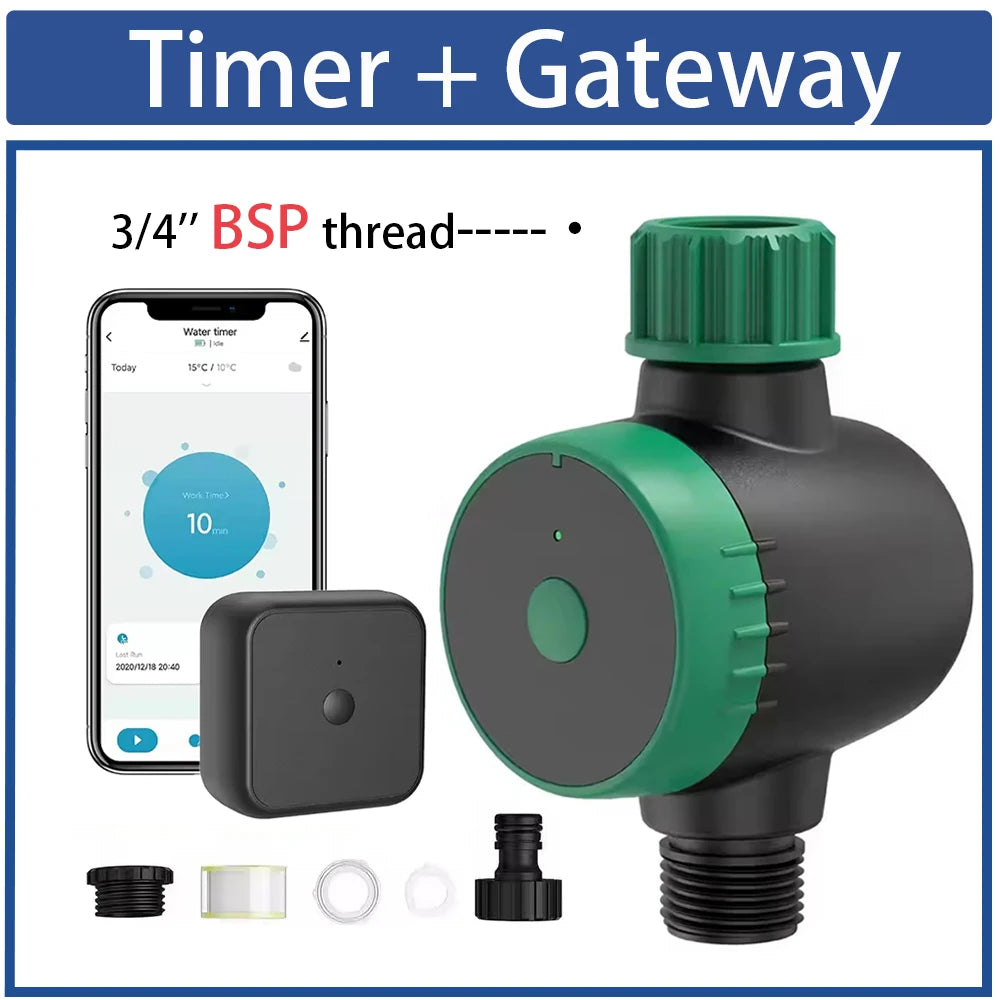 JUANJUAN SOP18B Water Timer - IP55 Waterproof Irrigation EU BSP with Gateway