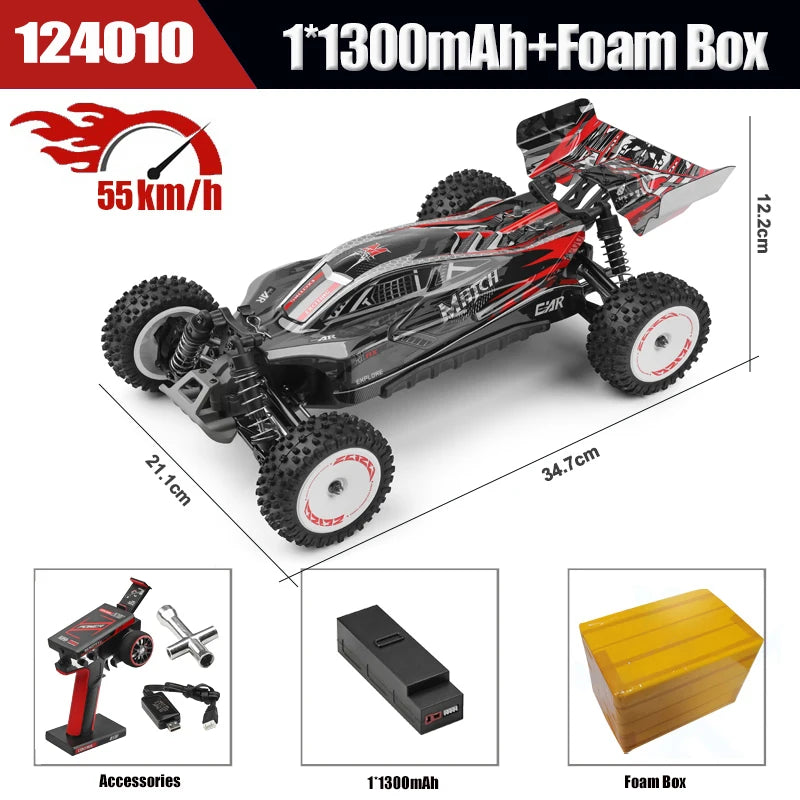 WLtoys 1/12 RC Crawler 124016 &ndash; High Speed 4WD Off-Road 124010 BK