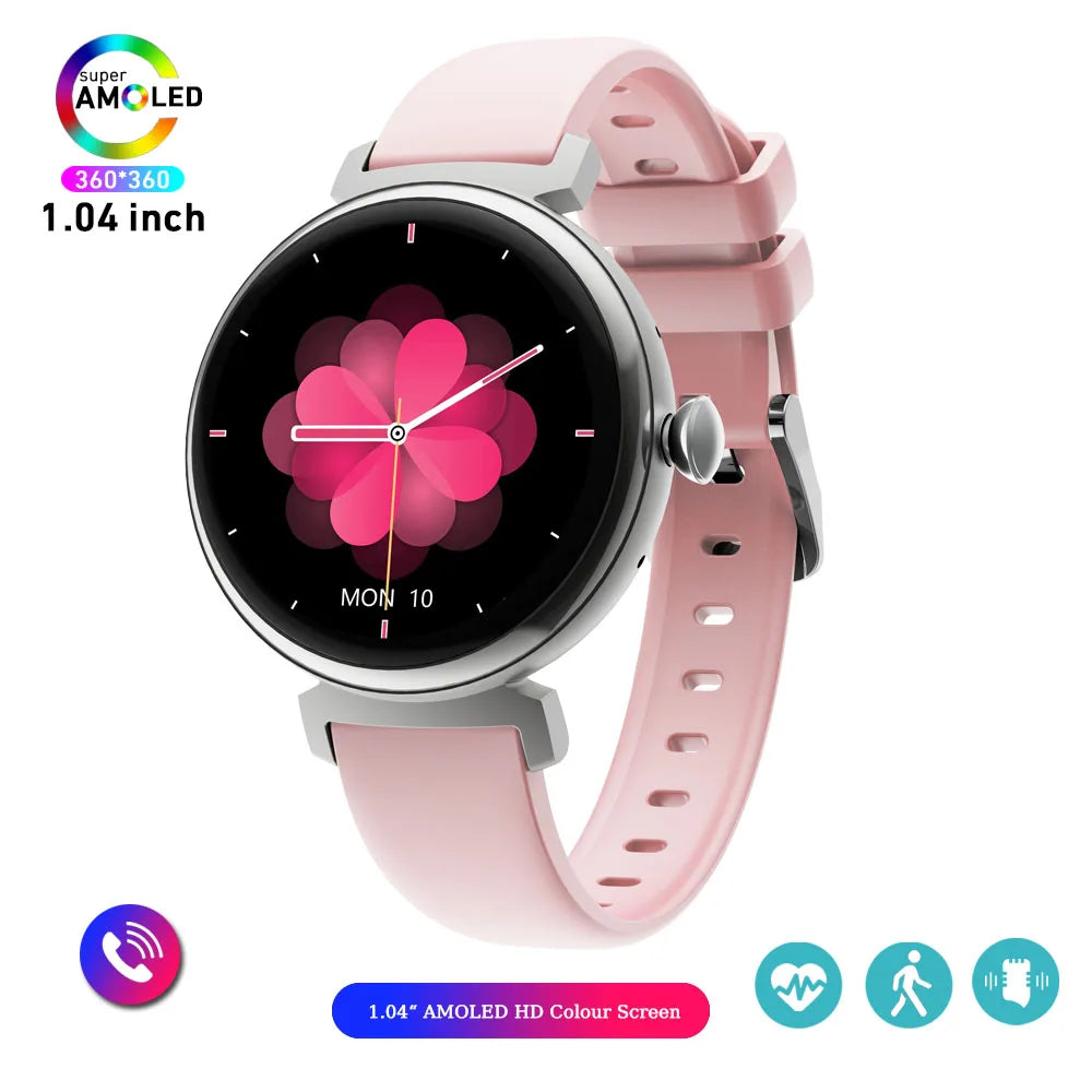1.04 Inch AMOLED Screen Fashion Ladies Smart Watch &ndash; Always On Display Silver Head