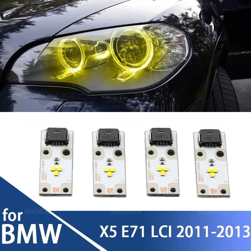 LED DRL Angel Eye Board With Lemon Yellow For BMW X5 E70 LCI 2011-2013