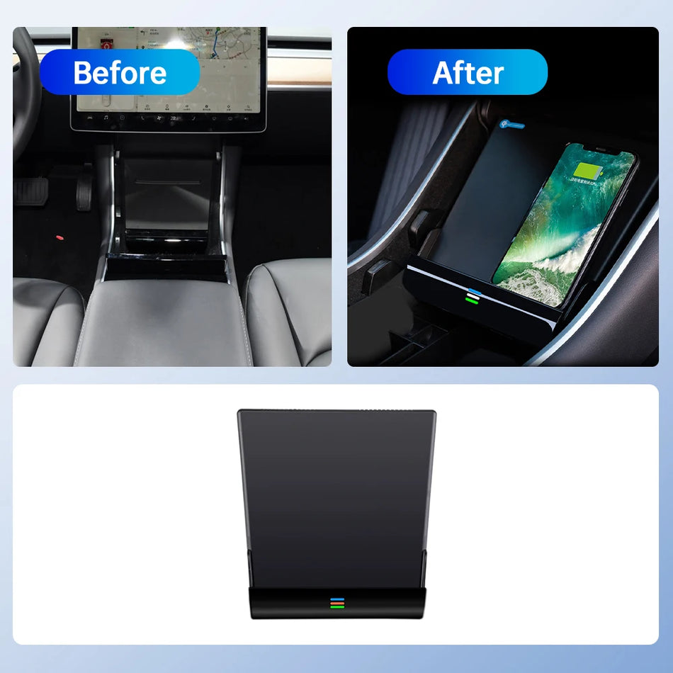 Snelle Draadloze Autolader Pad Voor Tesla Model 3 15W Qi