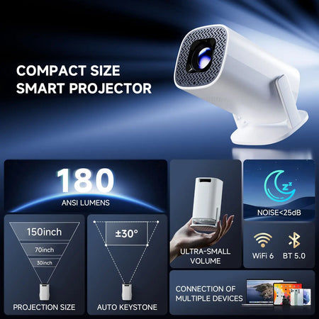 P30PRO Android 14 Mini Projector &ndash; Portable Home Theater