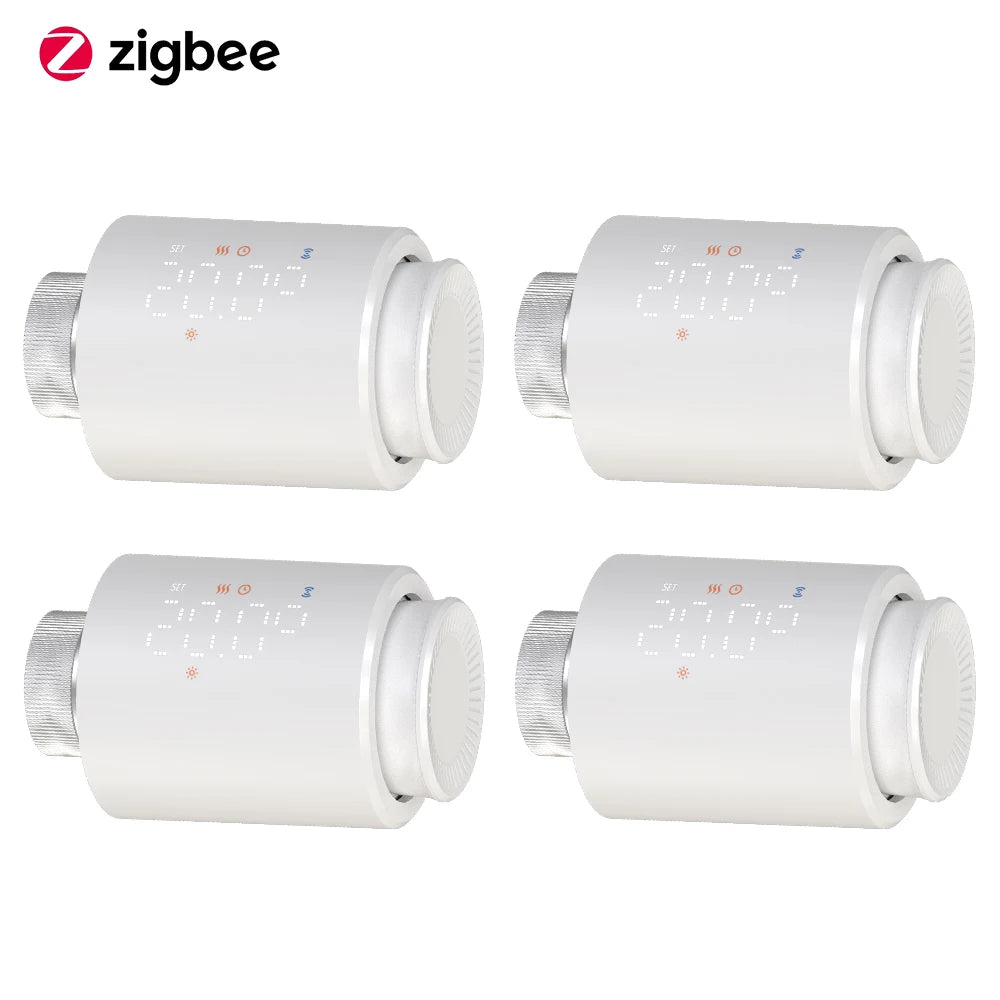 Zigbee Radiator Valve &ndash; Voice Control Alexa Google Home 4pcs / 3 x 1.5V