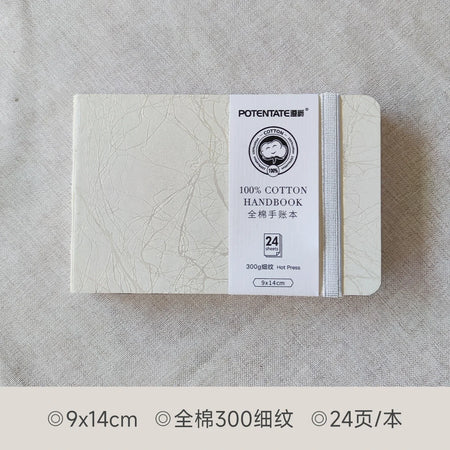 POTENTATE Linen-Bound Hardcover Artists Paper Pads &ndash; Smooth 9x14cm White