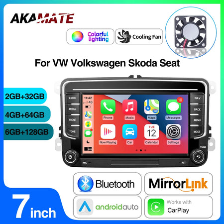 AKAMATE Car Radio Android 13.0 7Inch 2Din - CarPlay Support
