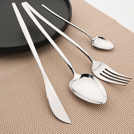KNGZI 32Pcs Cutlery Set &ndash; Eco-Friendly Stainless Steel Flatware