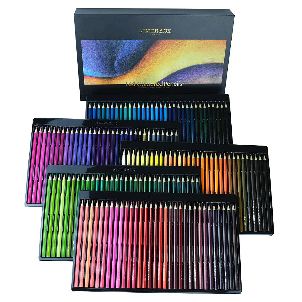 ARJTRACK Professional Oil Wood Soft Watercolor Pencils 160 colors