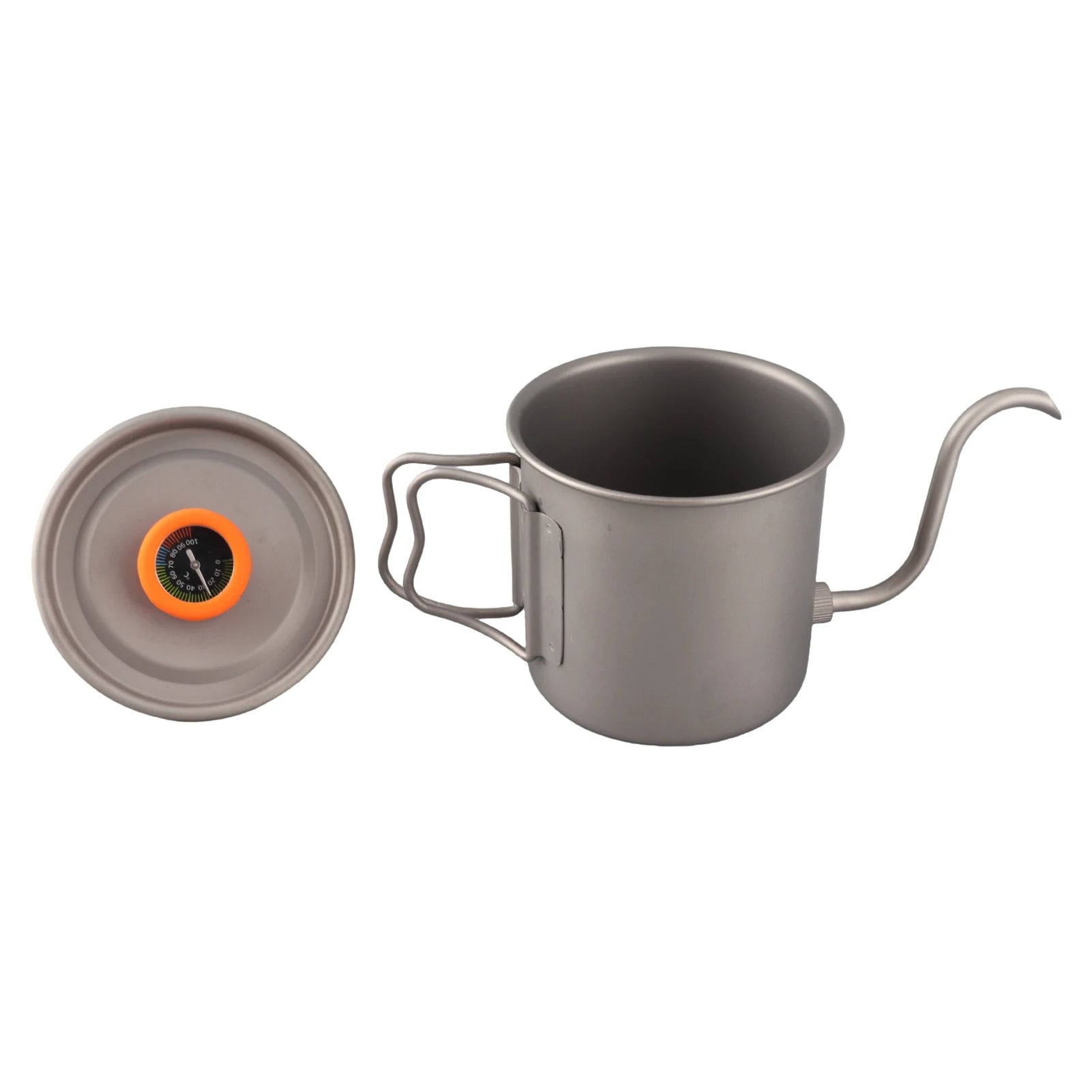Outdoor Ti Pour Over Kettle 400ml Gooseneck &ndash; Thermometer