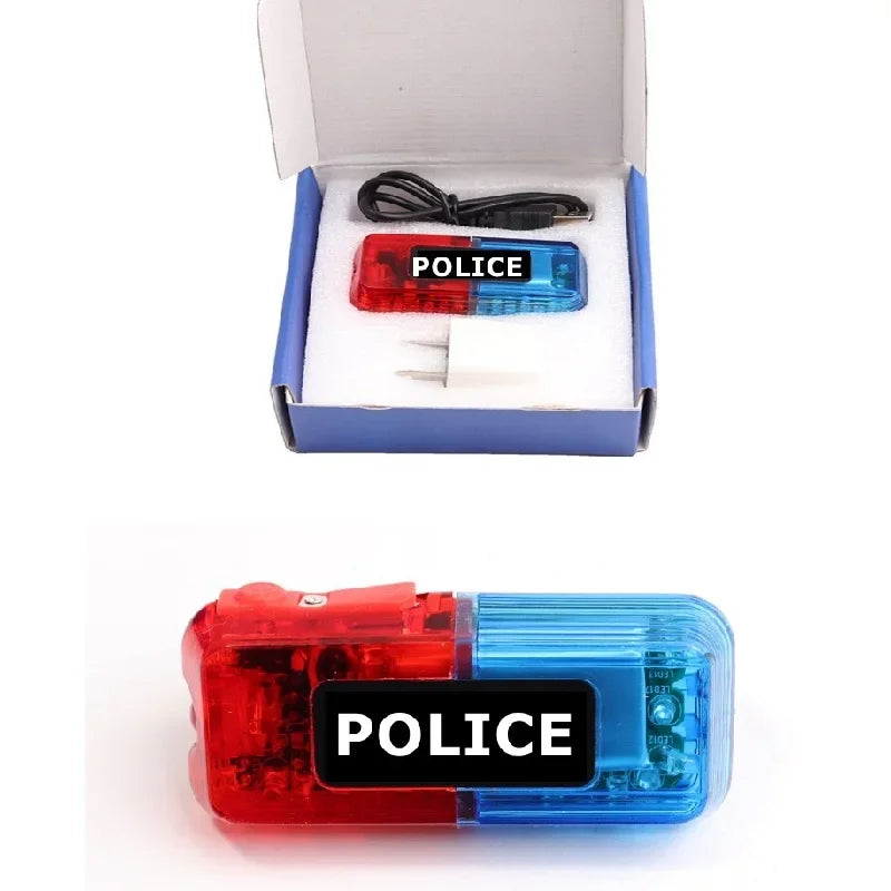 LED Red and Blue Warning Shoulder Light &ndash; Waterproof Battery