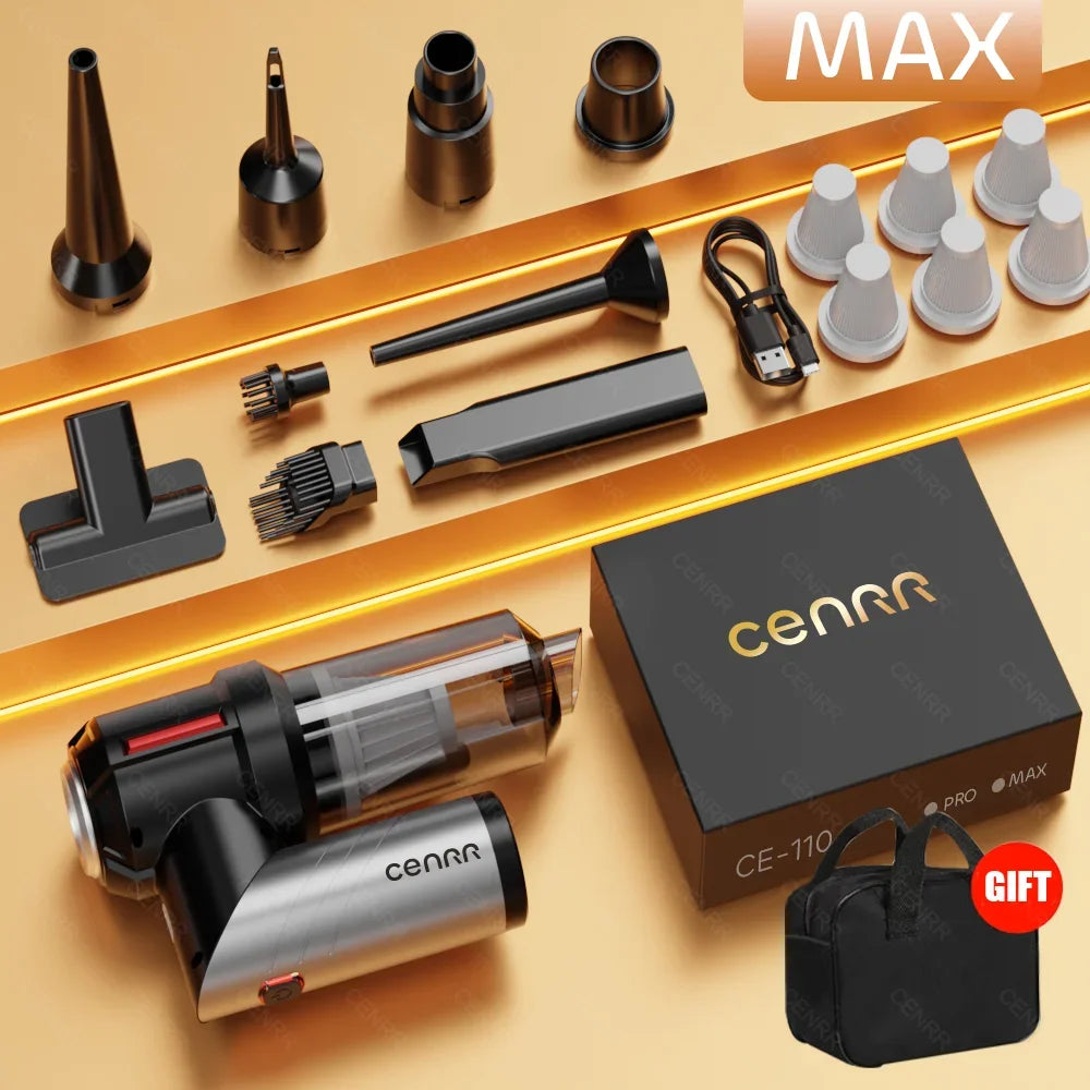 CENRR Portable High Pressure Handheld Car Vacuum Cleaner Max 6hepa bag