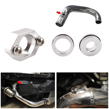 PIKBUK Aluminum Stainless Steel Map Sensor Flange Intercooler Pipe For Audi A4 MK4 VW Jetta Golf Beetle 1.8T by InterCyprus Trading Ltd