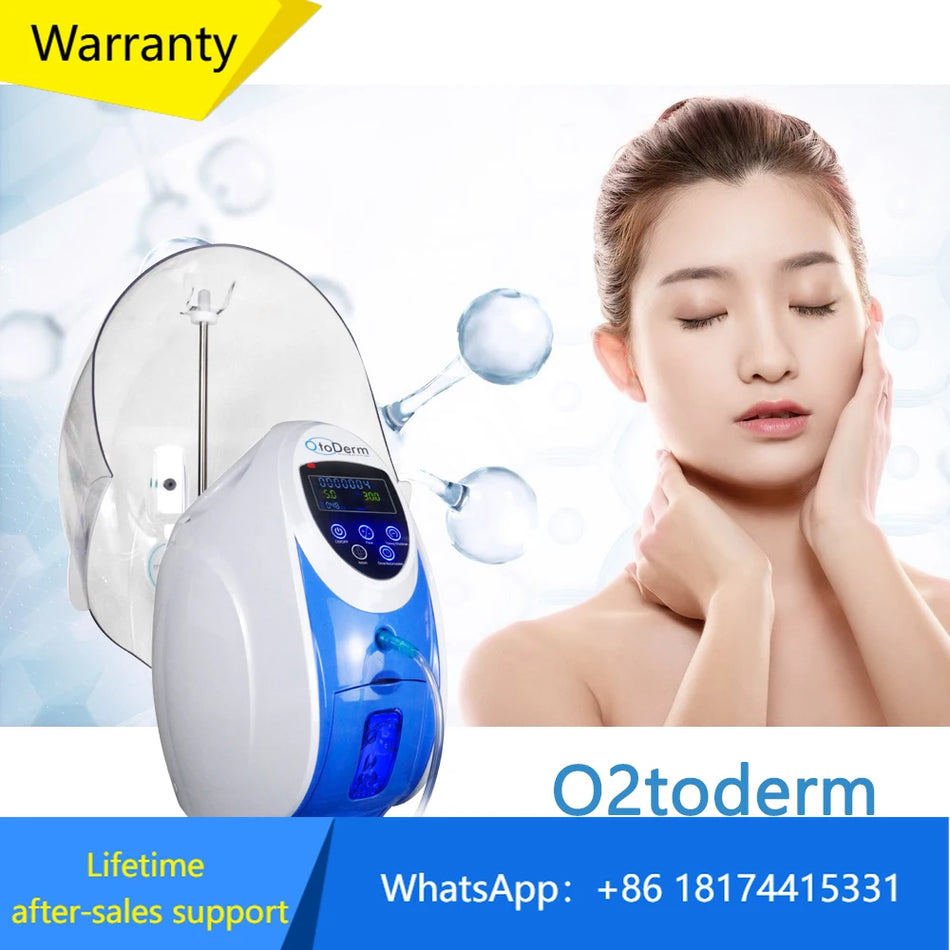 O2ToDerm Oxygen Dome Ansiktsbehandling Anion Generator Enhet