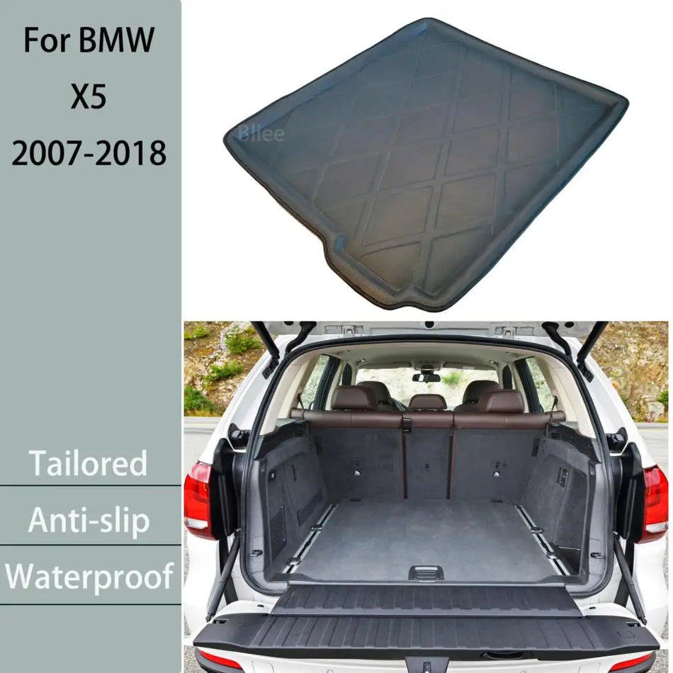 Коврик для багажника EVA для BMW X5 на 5 мест черный