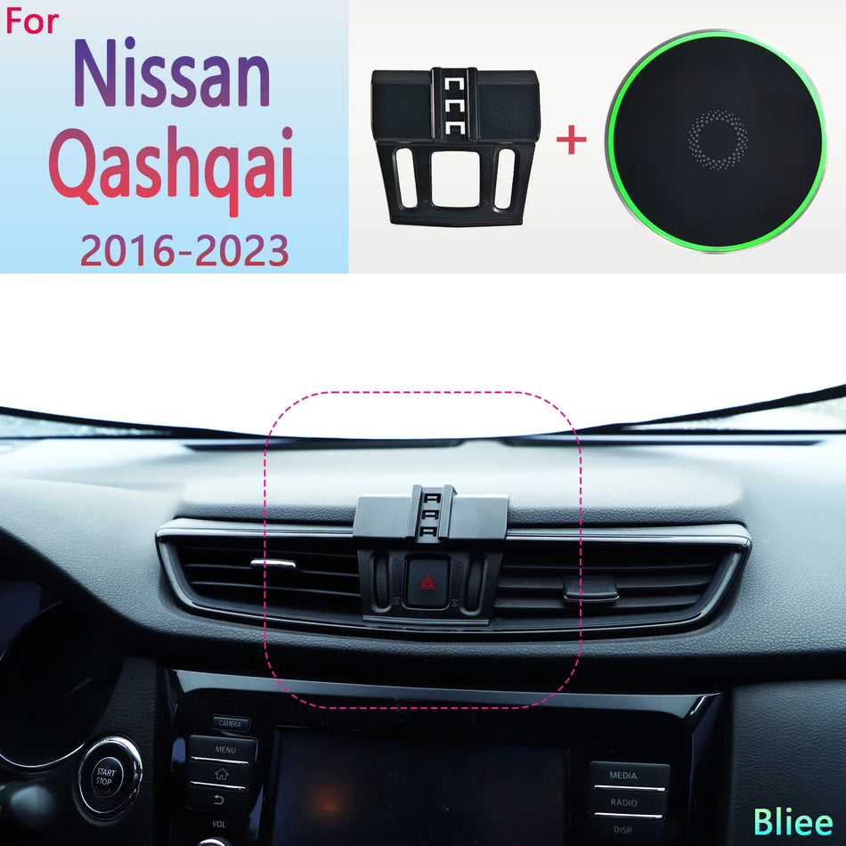 Supporto per telefono magnetico per auto Nissan Qashqai J11 MagSafe 15W