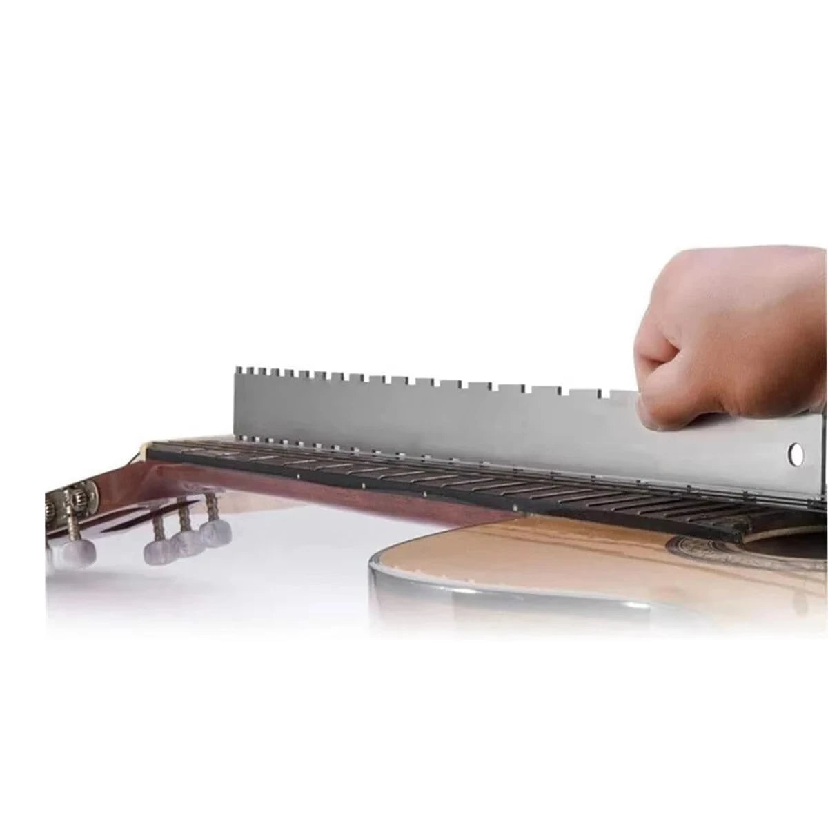 Guitar Neck Notched Straight Edge Tool &ndash; Stainless Gauge