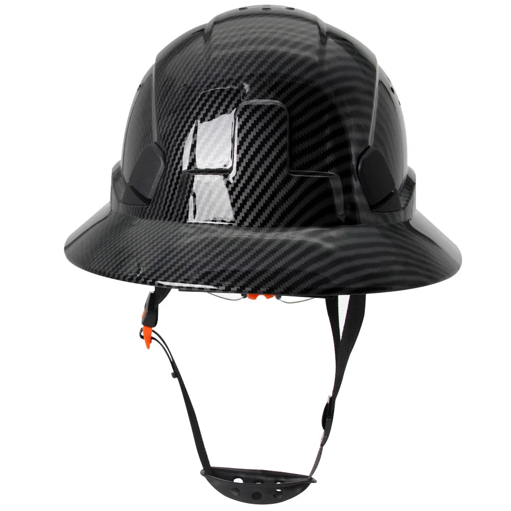 AQM0252 Carbon Fiber Brim Safety Cap &ndash; Built-In Goggles