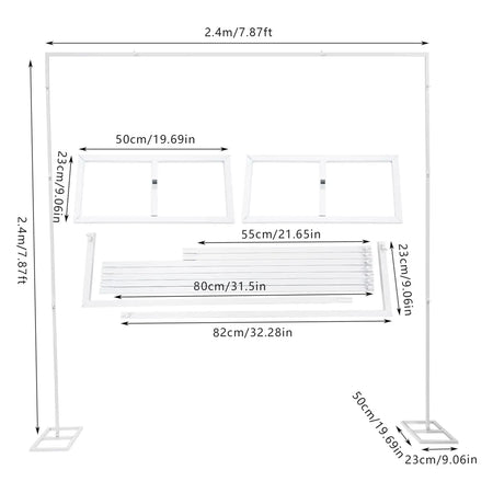 2.4 2 1.5m Gold White Metal Wedding Stand &ndash; Adjustable 2.4m 1 / L / GERMANY