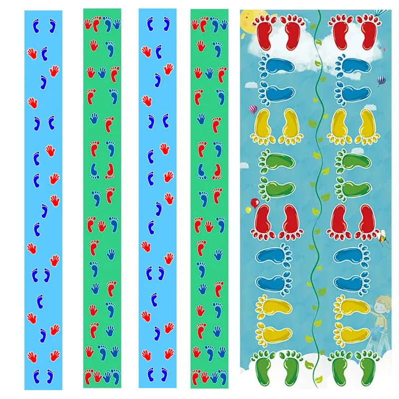 Εξωτερικό Παιχνίδι Κουτσό για Ενήλικες και Εφήβους, Εκπαίδευση Συντονισμού, Πλαστικό Χαλί Άλματος 6x0.6M