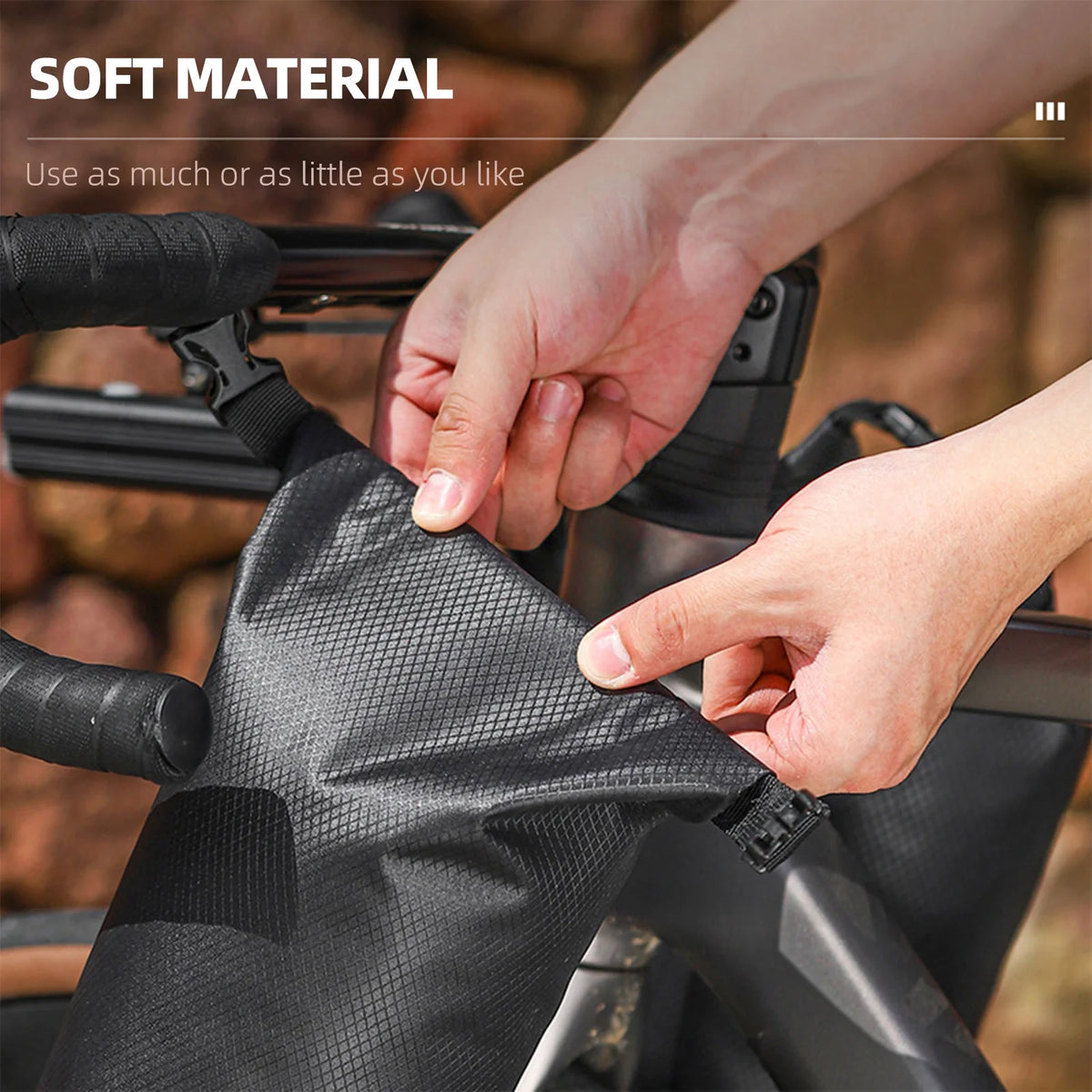 Bike Fork Bag Rainproof 5L &ndash; Sturdy Base and Easy Install