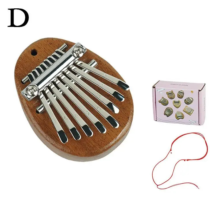 8 Key Mini Kalimba &ndash; Exquisite Finger Piano Pendant Gift D / CN