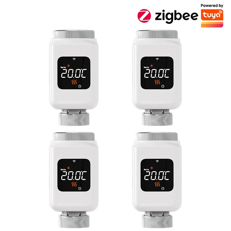 Tuya WiFi Zigbee Smart Radiator Valve &ndash; Thermostatic Control 4PCS-Zigbee / 3 x 1.5V