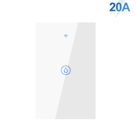 KCOOJO WiFi Smart Boiler Switch - Remote Control Water Heater with Voice Assistant Compatibility US white 20A