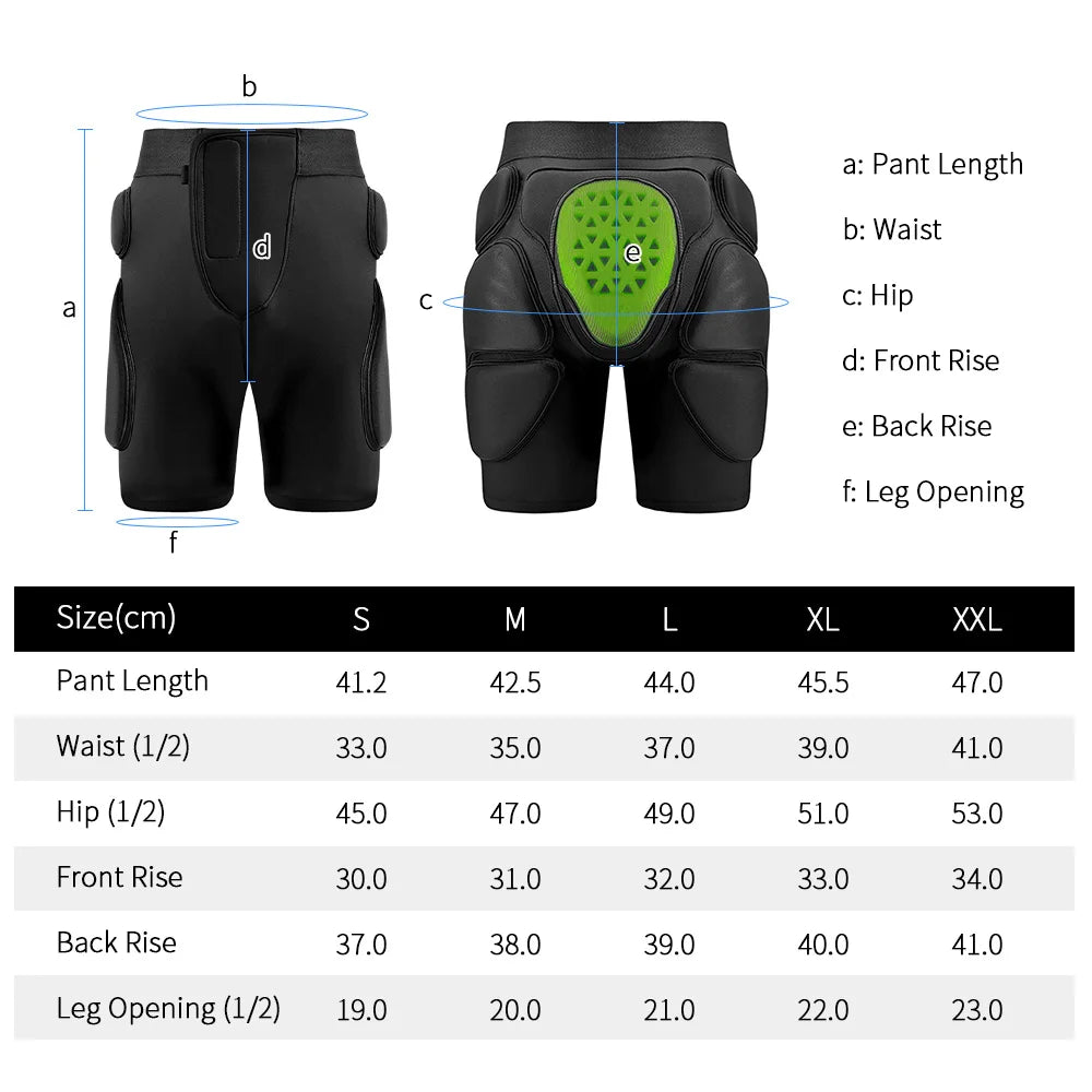 Padded Skating Shorts 3D Protection &ndash; High Impact Padding