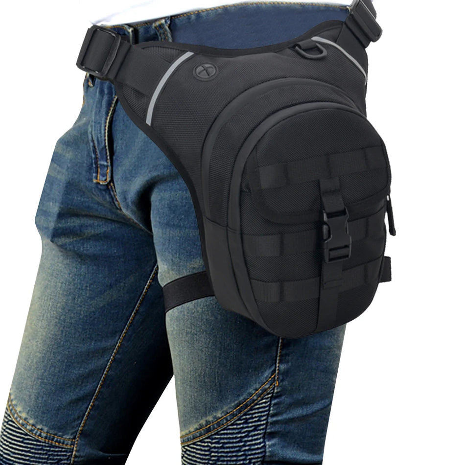 Waterproof Drop Leg Bag for Motorcycle, Large Capacity Chest Bag for Cycling