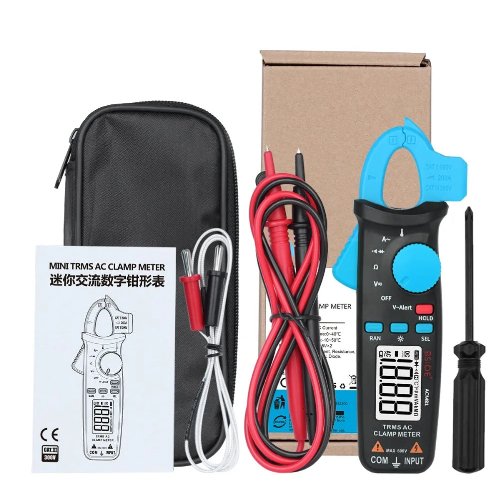 BSIDE ACM81 AC Clamp Meter - True RMS Auto Range Diode Test