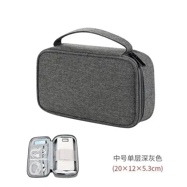 Fashion Organizer Bag Pouch &ndash; Waterproof Travel Case Deep Grey - M