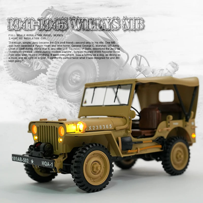 HG4-58 1/14 RC Willys Military Vehicle &ndash; 2.4G 4WD Off Road