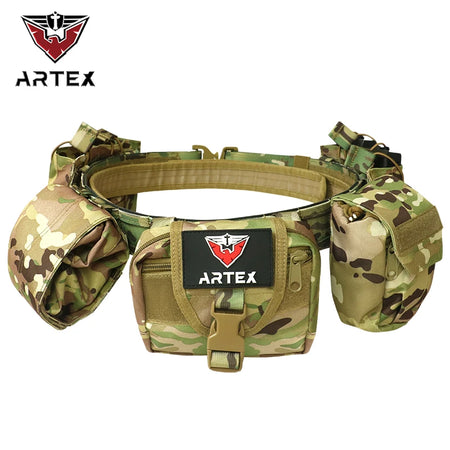 ARTEX AY-2002 Outdoor Battle Belt &ndash; Includes Pouches CP