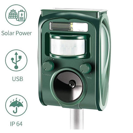 Solar Outdoor Ultrasonic Insect Repellent &ndash; 6M-8M Range