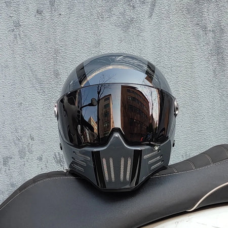 ORZ Full Face Modular Helmet Vintage Chopper &ndash; DOT Approved