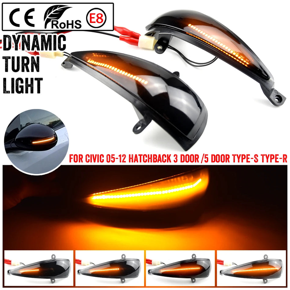 LED dynamické blinkry na bočním zrcátku pro Honda Civic Hatchback 05-12